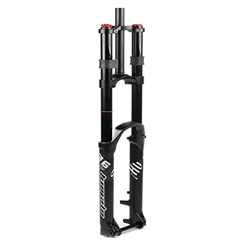 Mountain Bike Fork : ZCXBHD 27.5 / 29in Mountain Bike Double Shoulder Front Fork DH AM Downhill Soft Tail Suspension Air Thru Axle 110MM*15MM Rebound Adjust 1-1 / 8" Travel 160mm HL (Color : Black, Size : 29in)