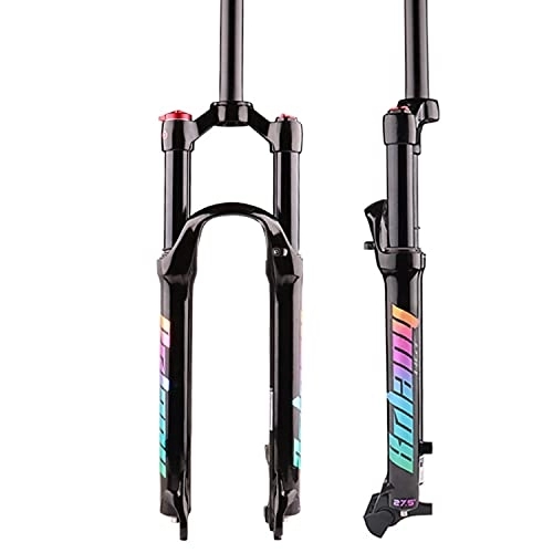 Mountain Bike Fork : ZCXBHD Air MTB Bike Front Forks 26 / 27.5 / 29 inch Mountain Bicycle Suspension Forks Straight Tube 1-1 / 8" Disc Brake Travel 100mm QR 9 mm Remote Lockout Front Fork for 1.5-2.45" Tires