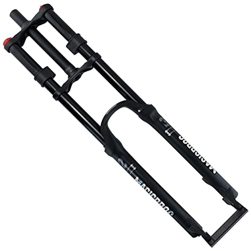 Mountain Bike Fork : ZCXBHD DH Mountain Bike Suspension Fork 26 / 27.5 / 29'' MTB Air Fork Travel 160mm 1-1 / 8 Straight Double Crown Fork Rebound Adjustable Manual Lockout QR 9MM (Color : NO damping, Size : 29in)
