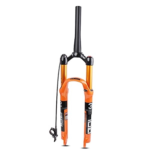Mountain Bike Fork : ZCXBHD MTB Bicycle Suspension Fork 26 / 27.5 / 29 inch Mountain Bike Air Front Fork 1-1 / 8" / 1-1 / 2" Travel 100mm QR 9mm Disc Brake Aluminum Alloy Front Forks (Color : Tapered Remote, Size : 29 inch)