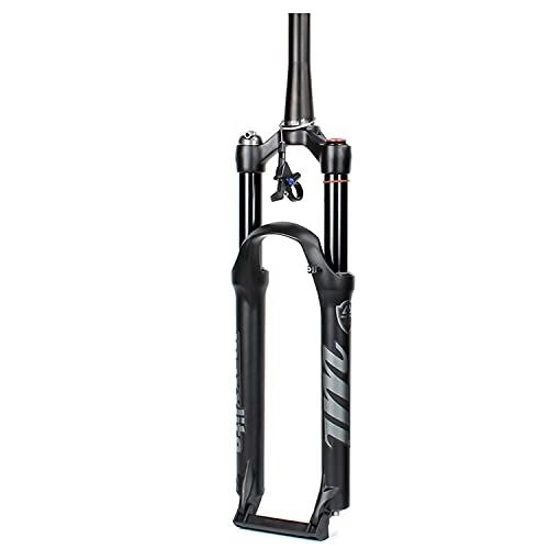 Mountain Bike Fork : ZCXBHD MTB Mountain Bike Air Suspension Forks 26 27.5 29 inch Damping Rebound Adjustment Aluminum Alloy MTB Front Forks Travel 100mm QR 9mm Disc Brake (Color : Tapered Remote, Size : 26 inch)