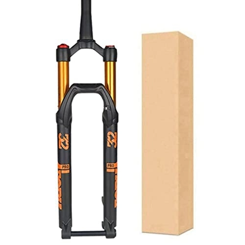 Mountain Bike Fork : ZECHAO 140mm Travel Air Supension Front Fork, 27.5 / 29" Shock Absorber Mountain Bike 15 * 100mm Bicycle Shock Absorber Forks 1-1 / 2" Accessories (Color : Orange, Size : 27.5inch)