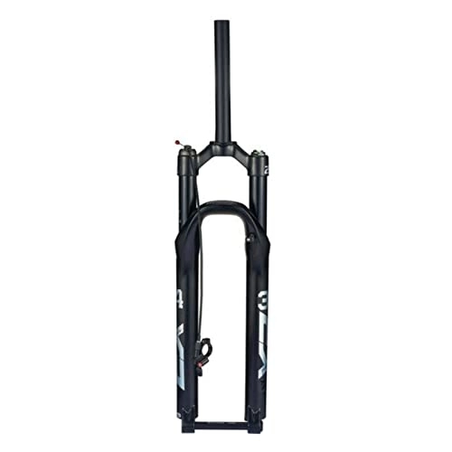 Mountain Bike Fork : ZECHAO 26 27.5 29in Mountain Bike Suspension Forks, Ultralight Aluminum Alloy Thru Axle 15mm Shock Absorber Spring Front Fork 120mm Travel Accessories (Color : Straight-RL-BALCK, Size : 26inch)