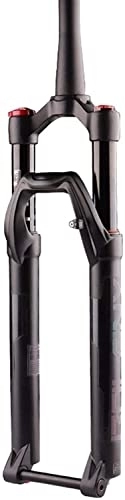 Mountain Bike Fork : ZECHAO 27.5 29In Mountain Bike Fork, 1-1 / 2" Bicycle Air Suspension Fork with Damping Adjustment Thru Axle 15mm Travel 100mm Accessories (Color : Black, Size : 27.5inch)