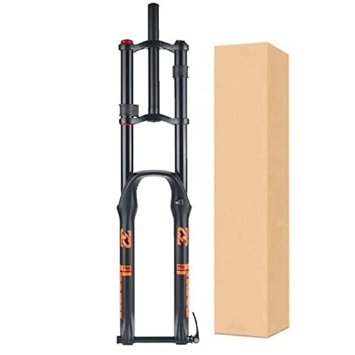 Mountain Bike Fork : ZECHAO Mountain Bike Double Shoulder Fork, 27.5 / 29inch Aluminum Alloy Bicycle Shock Absorber Forks 150mm Travel 15 * 100mm Air Fork Accessories (Color : Black, Size : 27.5inch)