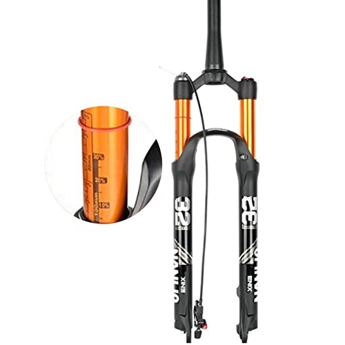 Mountain Bike Fork : ZECHAO Mountain Bike Suspension Forks, Stroke 120mm 26 27.5 29in Bicycle Shock Absorber Forks 9mm Axle Quick Release Disc Brake Air Fork Accessories (Color : Tapered -RL, Size : 29inch)