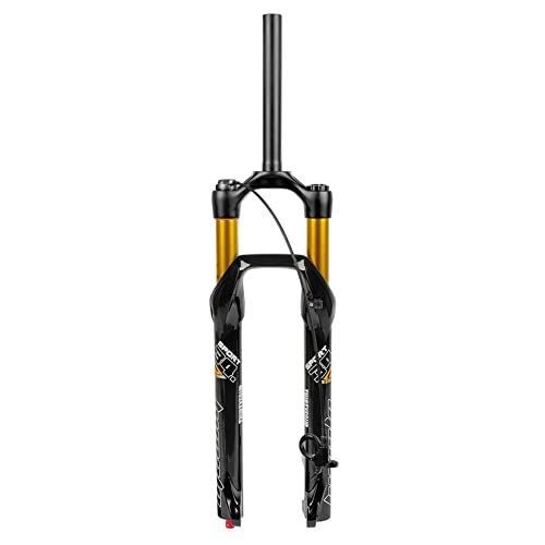 Mountain Bike Fork : ZFF 26 27.5 29 Inch MTB Air Suspension Fork Travel 100mm XC Mountain Bike Front Forks Damping Adjustment 1-1 / 8" Line Control Quick Release Magnesium +Aluminum Alloy (Color : Gold, Size : 27.5inch)