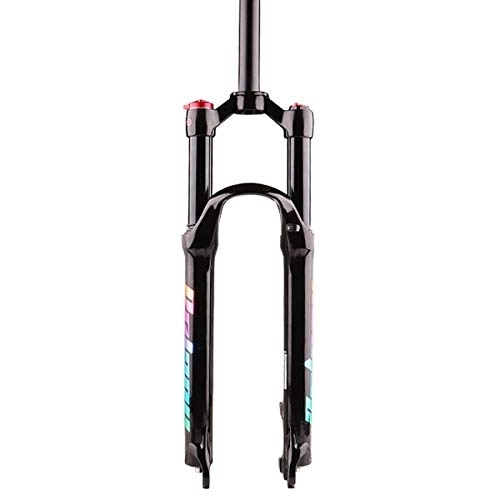 Mountain Bike Fork : ZFF 26 / 27.5 / 29In Air Mountain Bike Suspension Fork Colorful MTB Gas Fork 100mm Travel 1-1 / 8" Front Forks Shoulder Control ABS Lockout QR (Size : 27.5in)