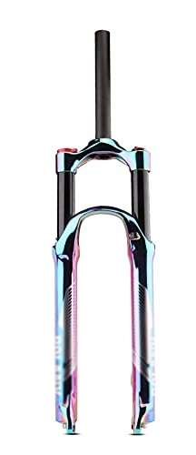 Mountain Bike Fork : ZHEN 27.5 / 29 Inch Travel 100mm Rainbow Suspension Air Fork Aluminum Alloy Straight Steerer Vacuum Plated Colorful Front Fork Rebound Adjust Straight Tube 28.6mm for Mountain Bike