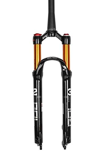 Mountain Bike Fork : ZHTY Bicycle Suspension Fork 26 27.5 29 In Black Mountain Bike Double Air Chamber Fork Conical Tube Shoulder Control Remote Lock Out Disc Brake 1-1 / 8" Bike Suspension Fork