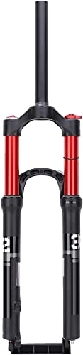 Mountain Bike Fork : ZLYJ 27.5 Inch MTB Bicycle Suspension Fork, Pull Stage Adjustment Travel 100 mm Straight, Mountain Bike Aluminium Alloy Suspension Fork with Double Air Chamber Red Tube A, 27.5