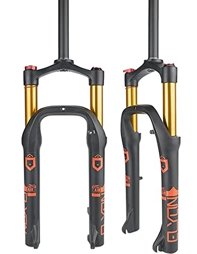 Mountain Bike Fork : ZLYJ Bicycle Front Fork 20" X4.0 Fat Tire 34 Tube Snow Bicycle ATV Travel 115Mm Disc Brake Aluminum Alloy Air Mountain Bike Suspension Fork Bicycle Forks Gold, 20inch