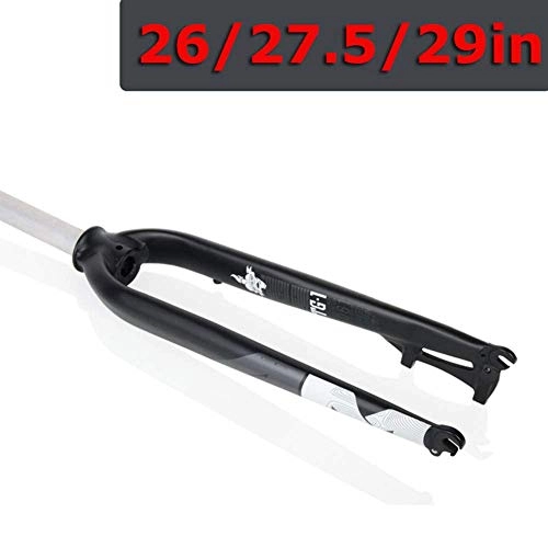 Mountain Bike Fork : ZLYY Advanced AM TG1 MTB Front Fork Aluminum Alloy Mountain Hard Fork Mountain Horse 26 27.5 29 Inch Front Suspension Forks - 28.6 Straight Pipe, A-pillar Pure Dish, Fork Width 100, Red, White