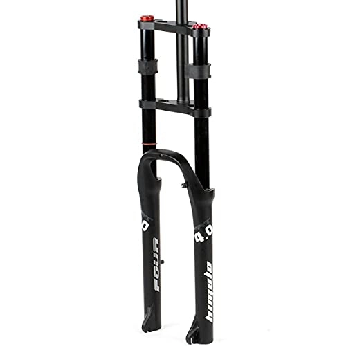 Mountain Bike Fork : ZNBH BMX e-bike suspension fork 26x4.0 inch bicycle fork fat forks MTB / ATV air disc brake damping adjustment 160mm travel QR