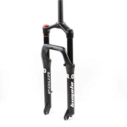 Mountain Bike Fork : ZNDD 24"Mountain Bike Suspension Fork, Bicycle Spring Air Fork, Double Shoulder Steering With Straight Tube, Gas Pressure Damper, For 4.0" Tire Fat Fork, For Mtb Road Cycling, Black-24In
