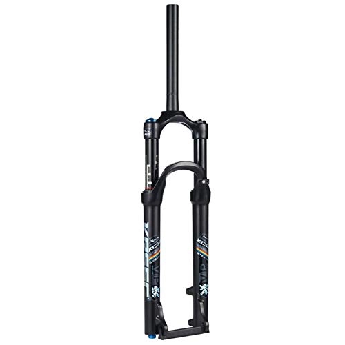 Mountain Bike Fork : ZNND 26 / 27.5 / 29 Inch Bike Suspension Fork, MTB Front Suspension Forks 1-1 / 8”Shoulder Control Damping Adjustment 1-1 / 2” (Color : Straight canal, Size : 29in)