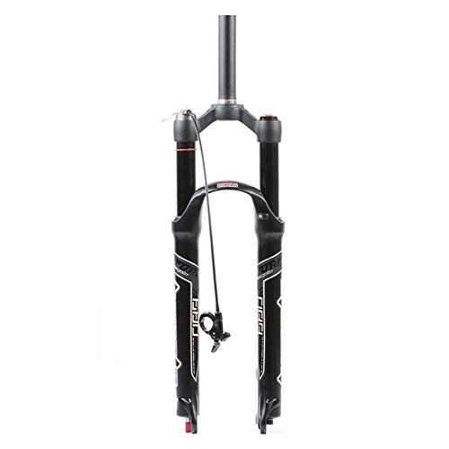 Mountain Bike Fork : ZNND 26 / 27.5 / 29in MTB Front Suspension Forks, Air Pressure Shock Absorber Fork Adjustable Damping Wire Control (Color : Straight, Size : 27.5in)