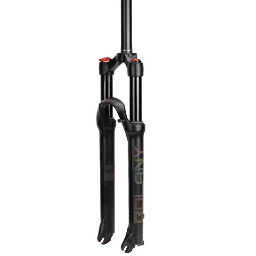 Mountain Bike Fork : ZNND MTB Front Suspension Forks, Damping Adjustment Bicycle Shock Absorber Front Fork Air Fork 26 / 27.5 / 29in 100mm Travel (Color : Straight canal-a, Size : 27.5in)