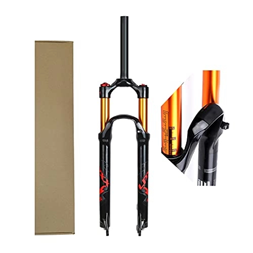 Mountain Bike Fork : ZPPZYE Mountain Bike Air Suspension Fork 26 27.5 29 Inch Aluminium Alloy 1-1 / 8" Straight Tube MTB Remote Control Fork 120mm (Color : Shoulder control A, Size : 26 INCH)