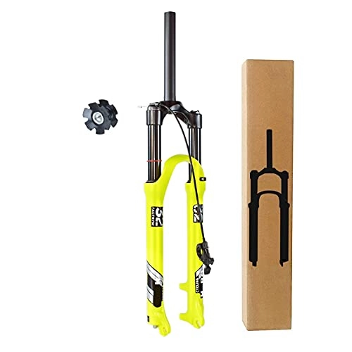 Mountain Bike Fork : ZPPZYE MTB Bicycle Front Fork 26 27.5 Inch 29 ER Aluminum Alloy 1-1 / 8" Air Suspension Fork Remote Control Fork Travel 140mm (Color : Remote lock A, Size : 27.5 INCH)