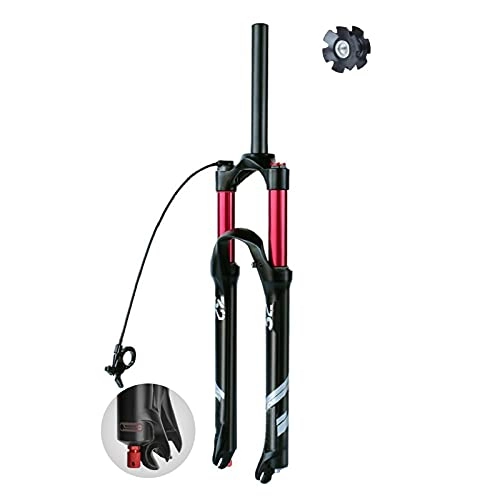 Mountain Bike Fork : ZPPZYE MTB Bicycle Front Forks 26 / 27.5 / 29 Inch Magnesium Alloy 1-1 / 8" Bike Steerer Remote Control Fork Travel 140mm (Color : Remote control A, Size : 26 INCH)
