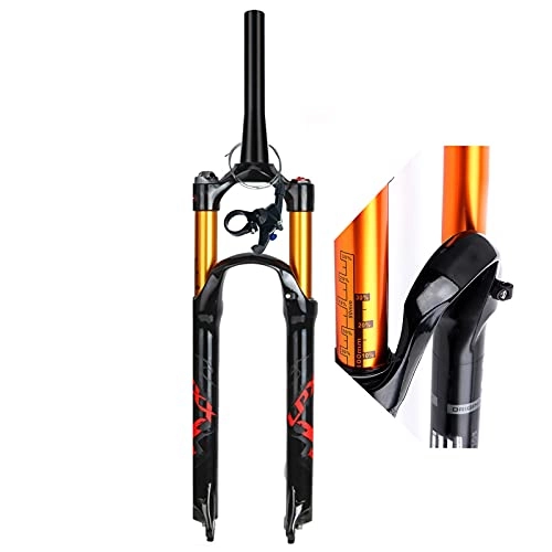 Mountain Bike Fork : ZPPZYE MTB Fork 27.5 29 Inch Ultralight Aluminium Alloy 1-1 / 8" Straight Tube Bicycle Suspension 26" Remote Control Fork 120mm (Color : Shoulder control B, Size : 27.5 INCH)