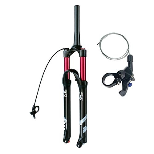 Mountain Bike Fork : ZPPZYE MTB Remote Control Forks 26 inch 27.5 ” Travel 140mm Straight Tube 1-1 / 8" 29er Bicycle Suspension Fork (Color : B, Size : 26 INCH)