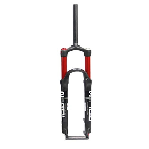 Mountain Bike Fork : ZPPZYE Shoulder Control Forks 26 27.5 29 inch, Aluminum Alloy MTB Suspension Fork 1-1 / 8 ”Bicycle Suspension Fork 120mm (Color : Red, Size : 26 INCH)