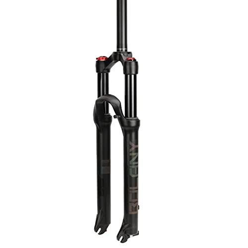 Mountain Bike Fork : ZQW 26 / 27.5 / 29 Inch MTB Bike Suspension Fork, Damping Rebound Adjustment Straight Tube Cone Tube Front Fork, Manual / Remote Lockout Disc Brake 100mm Travel, 9mm Axle (Color : C, Size : 27.5inch)
