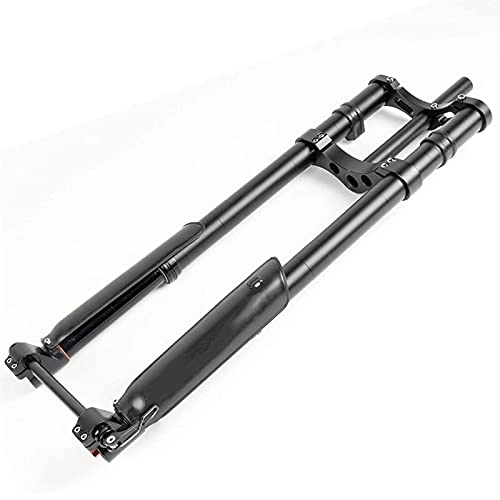Mountain Bike Fork : ZQW Electric Bicycle Air Fork, 26 / 24 Inch DH MTB Bike Suspension Fork Cone Tube Double Shoulder Downhill Forks 15mm Through Axle 1-1 / 8" Threadless 160mm Stroke