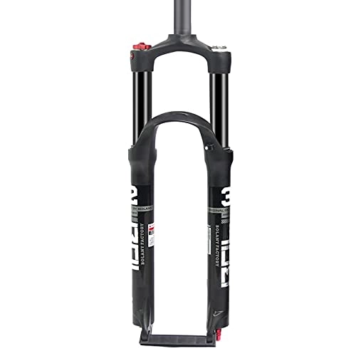 Mountain Bike Fork : ZQW Mountain Bike Forks Suspension Air Fork, 26 / 27.5 / 29in Cycling Absorber Fork Double Air Front Fork, Straight Tube 1-1 / 8", Travel 100mm, QR 9MM (Color : A, Size : 26inch)