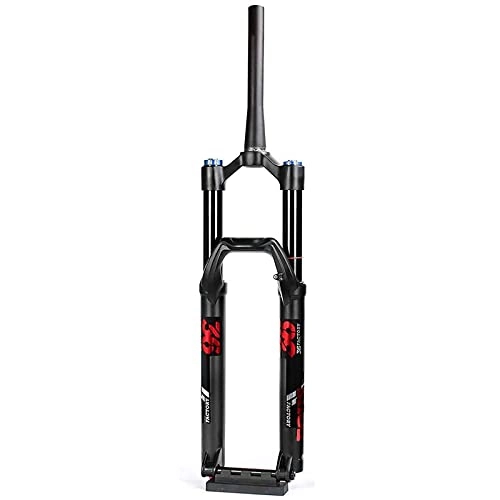 Mountain Bike Fork : ZQW MTB Bike Front Fork, Bicycle Downhill Suspension Fork Air Fork 27.5 / 29 Inch Aluminum Alloy Shock Absorber 15x110mm Thru Axle Travel 160mm (Color : A, Size : 27.5inch)