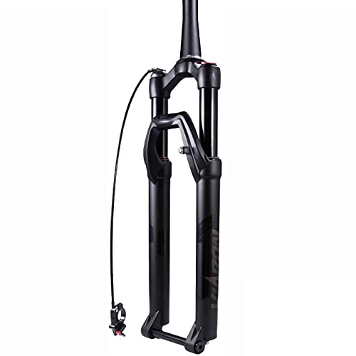 Mountain Bike Fork : ZQW MTB Downhill Fork 27.5 / 29 Inch Bicycle Suspension Fork, Air Damping Disc Brake Straight Tube 1-1 / 2" RL Travel 105mm Thru Axle 15mm (Color : A, Size : 27.5inch)