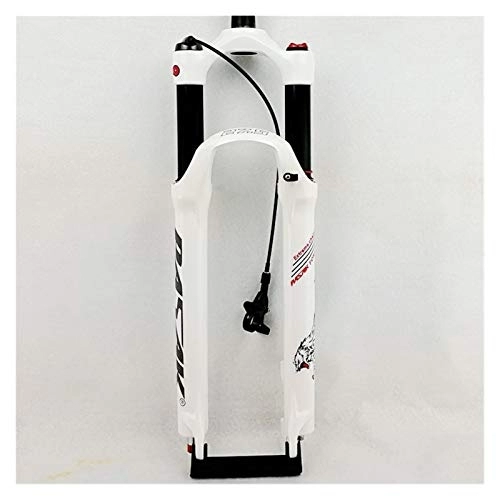 Mountain Bike Fork : ZSR-haohai 26" 27.5" 29 Inch Bicycle Fork MTB Mountain Bike Suspension Fork Air Damping Front Fork Remote And Manual Control HL RL (Color : 26RL gloss white)