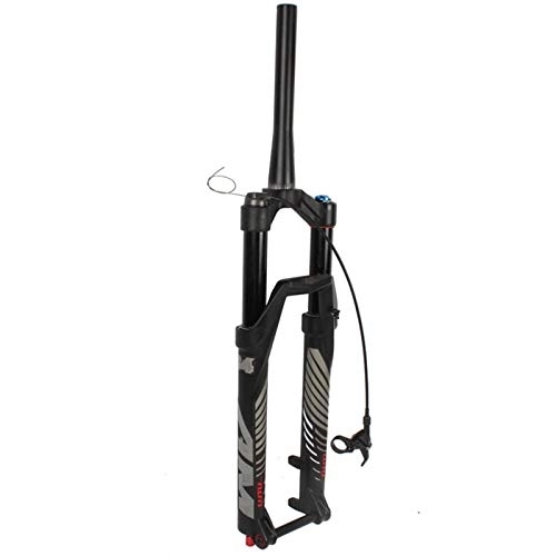 Mountain Bike Fork : ZSR-haohai MTB Bicycle Suspension fork 26 / 27.5 / 29inch Air Fork Damping adjustment Travel 140mm Thru Mountain Bike Cone tube Front fork (Color : 27.5 Cone Thru)