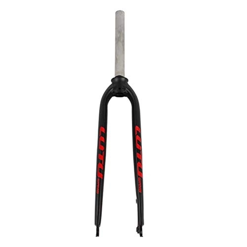 Mountain Bike Fork : ZTZ 1-1 / 8" 26 / 27.5 / 29" Aluminum Alloy Rigid Disc Brake MTB Fork, 28.6mm Threadless Straight Tube Superlight Mountain Bike Front Forks (Red, 26)