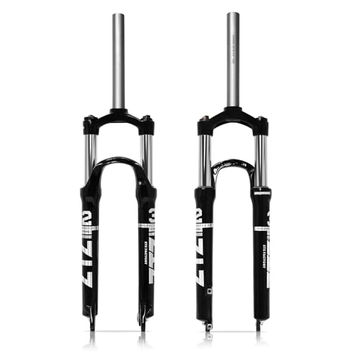Mountain Bike Fork : ZTZ 26 / 27.5 / 29 MTB Suspension Fork, Aluminum Alloy Shock Absorber XC Mountain Bike Front Fork-100mm Travel, 9mm QR， 28.6mm Straight Tube, Manual Lockout