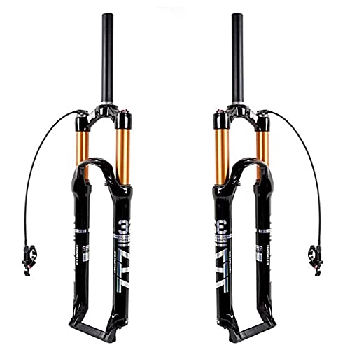 Mountain Bike Fork : ZTZ Mountain Bike Front Fork, 26 / 27.5 / 29 inch Air Mountain Bike Suspension Fork Suspension MTB Gas Fork 100mm Travel Straight / Tapered Tube Bicycle Front Fork (Remote lock out, 27.5inch)