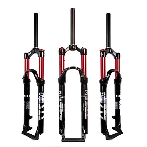 Mountain Bike Fork : ZTZ【UK STOCK】Mountain Front Fork 26 Inch 27.5 Inch 29 Inch Double Air Chamber Fork Bicycle Shock Absorber Front Fork Air Fork 27.5 inch Red Inner tube