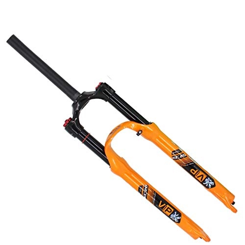 Mountain Bike Fork : Zwr Mountain bike fork suspension fork, 26"27.5" 29 inches Bike Air fork, 120mm stroke bicycle suspension fork bicycle fork (Color : Orange, Size : 26inch)