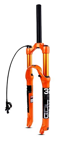 Mountain Bike Fork : Zwr MTB bike suspension fork mountain bike fork fork air, magnesium alloy shock absorbers with damping adjustment, 100mm (Color : Traight Tube - Wire, Size : 27.5inch)