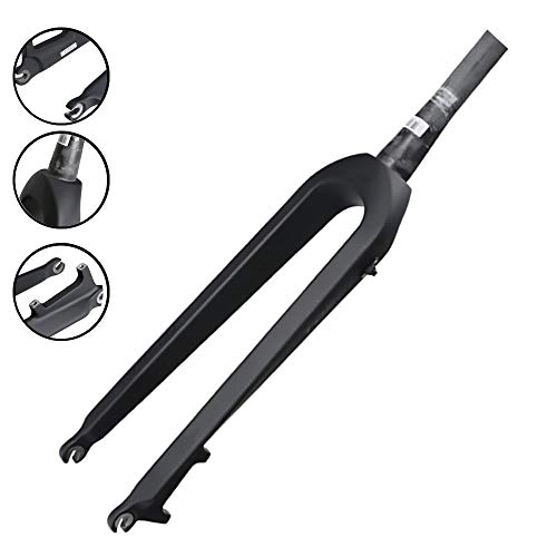 Mountain Bike Fork : ZXASDC Suspension Fork, Bicycle Accessories Carbon Fiber Bicycle Hard Fork Disc Brake 26 / 27.5 Inch 29 Inch Cone Tube Mountain Bike Full Carbon Front Fork Suitable for Most Bikes
