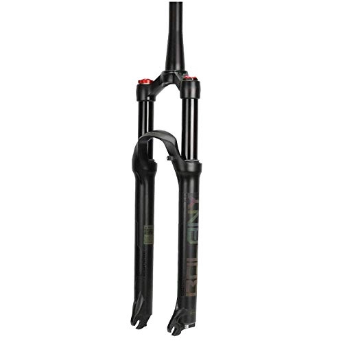 Mountain Bike Fork : ZXCNB Bicycle Fork Mtb 26 / 27.5 / 29 Inch Air Fork Bicycle Suspension Fork Mtb Aluminum Alloy Shock Absorber Fork Shoulder Control Cone Tube 1-1 / 8"Travel: 100Mm, Black, 26 Inch