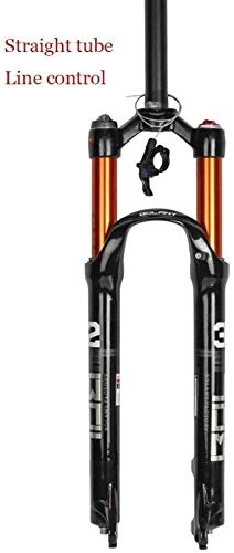 Mountain Bike Fork : ZYLDXDP MTB Suspension Fork For 26 27.5 29 Inch Bicycle Wheels Black Double Air Chamber Fork Shoulder Control Remote Lock Out Disc Brake 1-1 / 8", A-26inch