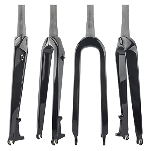 Mountain Bike Fork : ZZHH Glossy / Matte 3K Carbon Fiber Bike Fork Tapered Cycling Fork Mountain Bike Fork Bicycle MTB Parts Disc Brake (Color : Glossy)