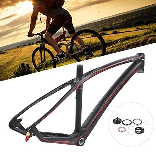 Mountain Bike Frames : 01 Bicycle Front Fork Frame, Sturdy and Durable Bicycle Frame Good Sense Of Use with Headset Seatpost Clip Tail Hook for Mountain Bike