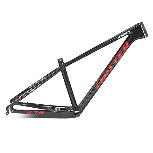 Mountain Bike Frames : 15'' / 17'' / 19'' Mountain Bike Frame 29ER 27.5ER Carbon Fiber Disc Brake Bicycle Frame Quick Release 5x135mm BB92 Bottom Bracket MTB Frame For XC (Color : Black A, Size : 15 * 27.5'')