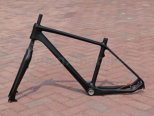 Mountain Bike Frames : 203# Toray Carbon MTB Frame Full Carbon 3K Glossy Mountain Bike 26ER BB30 Frame 16" Fork Headset