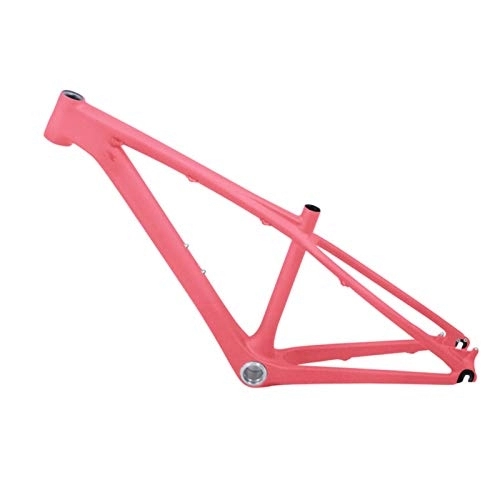 Mountain Bike Frames : 26er Carbon mtb frame mtb carbon frame 26er 14 inch carbon mtb frame 26 carbon kids frame with headset clamp (Color : Pink, Size : 14inch matte)