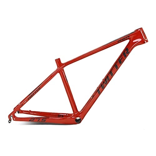 Mountain Bike Frames : 27.5 / 29ER 15'' / 17'' / 19'' MTB Frame Max 2.25' Tires Carbon Mountain Bike Frame Disc Brake Bicycle Frame Quick Release Axle 135mm BB92 Routing Internal For XC (Color : Red, Size : 15 * 27.5'')